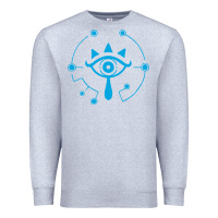 Heather Grey zel.da br.ea.th of the w.i.l.d she.i.k.ah eye lo. t shirt Premium Sweatshirt - artisFamous