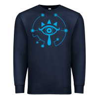 Navy zel.da br.ea.th of the w.i.l.d she.i.k.ah eye lo. t shirt Premium Sweatshirt - artisFamous