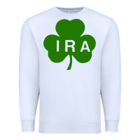 White ira irish lucky shamrock st patrick's day Premium Sweatshirt - artisFamous
