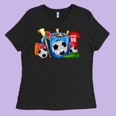 Soccer Coffee Mug Ladies Tee Designed By Fadigitalartstudio