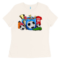 Bone Soccer Coffee Mug Ladies Tee - FaDigitalArtStudio
