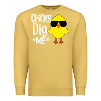 Antique Gold kids chick dig me Premium Sweatshirt - artisFamous