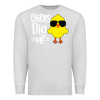 Dove Grey kids chick dig me Premium Sweatshirt - artisFamous