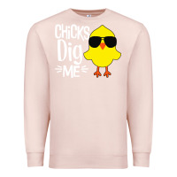 Pale Pink kids chick dig me Premium Sweatshirt - artisFamous