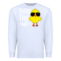 White kids chick dig me Premium Sweatshirt - artisFamous