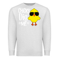 Oatmeal Heather kids chick dig me Premium Sweatshirt - artisFamous
