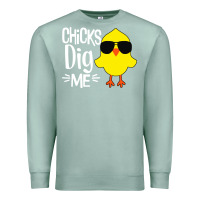 Seafoam kids chick dig me Premium Sweatshirt - artisFamous
