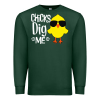 Sports Green kids chick dig me Premium Sweatshirt - artisFamous