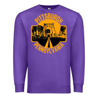 Purple pittsburgh pennsylvania Premium Sweatshirt - artisFamous