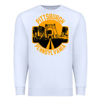 White pittsburgh pennsylvania Premium Sweatshirt - artisFamous
