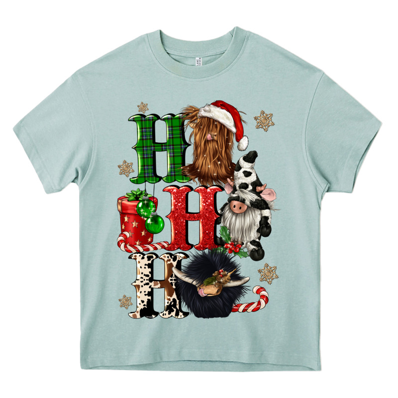 Ho Ho Ho Heifer Cow Gnomies Heavy Core Tee by CowGirlArtShop | Teevron