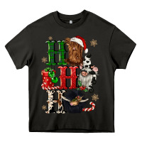 Asphalt ho ho ho heifer cow gnomies Heavy Core Tee - CowGirlArtShop