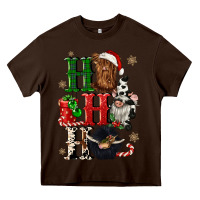 Chocolate Brown ho ho ho heifer cow gnomies Heavy Core Tee - CowGirlArtShop