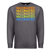 Charcoal Heather vaccinated retro Premium Sweatshirt - artisFamous