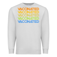Dove Grey vaccinated retro Premium Sweatshirt - artisFamous