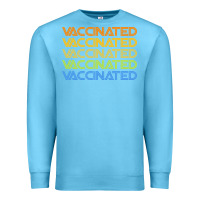 Ocean Blue vaccinated retro Premium Sweatshirt - artisFamous