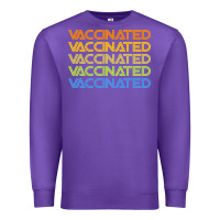 Purple vaccinated retro Premium Sweatshirt - artisFamous