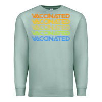 Seafoam vaccinated retro Premium Sweatshirt - artisFamous