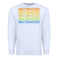 White vaccinated retro Premium Sweatshirt - artisFamous