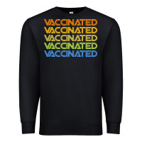 Black vaccinated retro Premium Sweatshirt - artisFamous
