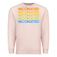 Pale Pink vaccinated retro Premium Sweatshirt - artisFamous