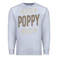 Heather Grey Mens Best Poppy Ever | Poppy Gift Premium Sweatshirt - artisFamous