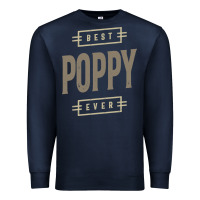 Navy Mens Best Poppy Ever | Poppy Gift Premium Sweatshirt - artisFamous