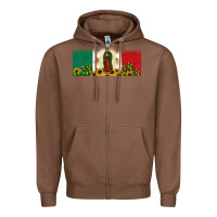 Chestnut lady of guadalupe mexican flag Zipper Hoodie - JahusDesignShop