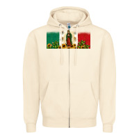 Sandshell lady of guadalupe mexican flag Zipper Hoodie - JahusDesignShop