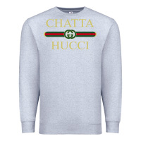 Heather Grey chatta hucci Premium Sweatshirt - artisFamous