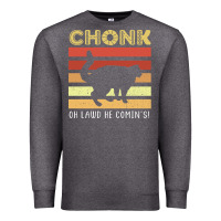 Charcoal Heather chonk cat funny cat meme cat dad cat mom Premium Sweatshirt - artisFamous