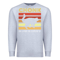 Heather Grey chonk cat funny cat meme cat dad cat mom Premium Sweatshirt - artisFamous