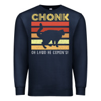 Navy chonk cat funny cat meme cat dad cat mom Premium Sweatshirt - artisFamous
