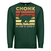 Sports Green chonk cat funny cat meme cat dad cat mom Premium Sweatshirt - artisFamous