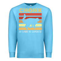 Ocean Blue chonk cat funny cat meme cat dad cat mom Premium Sweatshirt - artisFamous