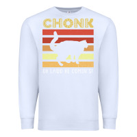 White chonk cat funny cat meme cat dad cat mom Premium Sweatshirt - artisFamous