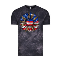 Cloud Black american flag leopard Vintage Tee - RanaPortraitStore