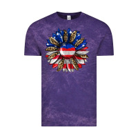 Cloud Purple american flag leopard Vintage Tee - RanaPortraitStore