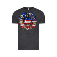 Vintage Black american flag leopard Vintage Tee - RanaPortraitStore