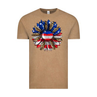 Vintage Coffee american flag leopard Vintage Tee - RanaPortraitStore
