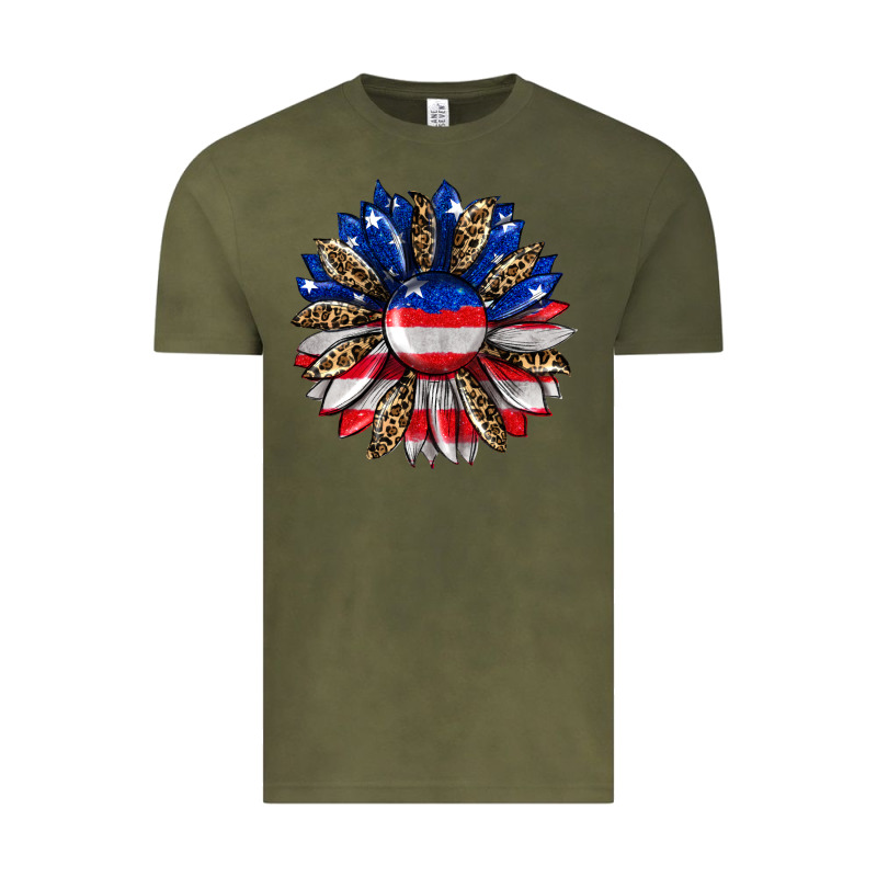 American Flag Leopard Vintage Tee by RanaPortraitStore | Teevron