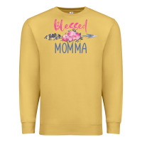Antique Gold blessed momma Premium Sweatshirt - artisFamous