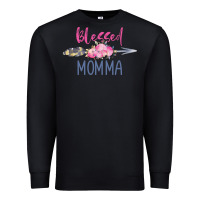 Black blessed momma Premium Sweatshirt - artisFamous