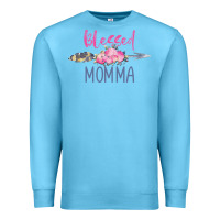 Ocean Blue blessed momma Premium Sweatshirt - artisFamous