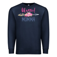 Navy blessed momma Premium Sweatshirt - artisFamous