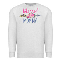 Oatmeal Heather blessed momma Premium Sweatshirt - artisFamous