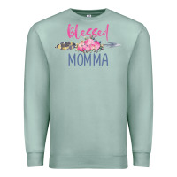 Seafoam blessed momma Premium Sweatshirt - artisFamous