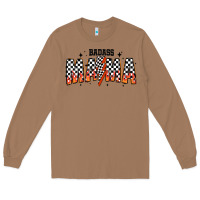Toasted Coconut baddas mama Long Sleeve Tee - CowhideDigitalArt