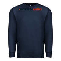 Navy interpol antics crop top Premium Sweatshirt - artisFamous