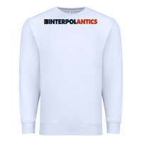 White interpol antics crop top Premium Sweatshirt - artisFamous